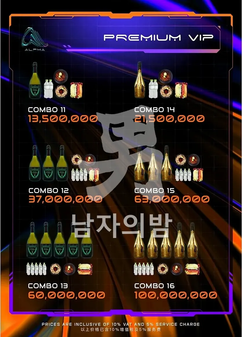 나트랑 알파 클럽 가격표