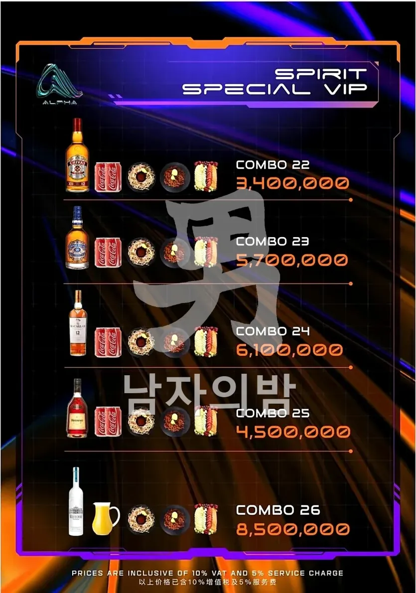 나트랑 알파 클럽 가격표